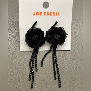 Joe Fresh Black Floral Hair Clips